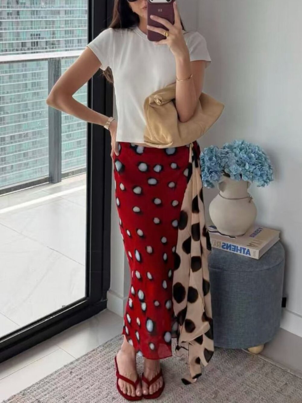 Rat & Boa Rheta Midi Skirt - Animal Print Vacation Party